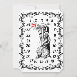 Adventskalender Kerstmis Aftellen Geboorte Jezus Kaart