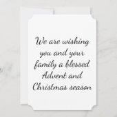 Adventskalender Kerstmis Aftellen Geboorte Jezus Kaart (Achterkant)