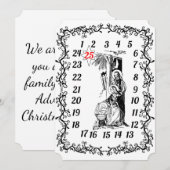 Adventskalender Kerstmis Aftellen Geboorte Jezus Kaart (Voorkant / Achterkant)