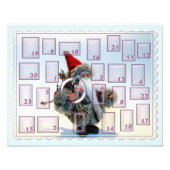 adventskalender mit bärtigem nikolaus foto afdruk (Voorkant)