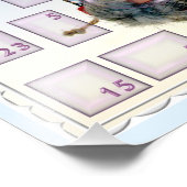 adventskalender mit bärtigem nikolaus foto afdruk (Hoek)