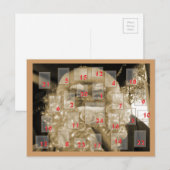Adventskalender mit Nikolaus Feestdagenkaart (Voorkant / Achterkant)