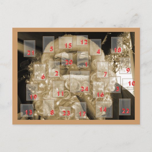 Adventskalender mit Nikolaus Feestdagenkaart (Voorkant)