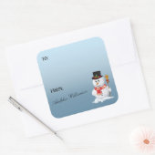 Adventskalender Sneeuwman Kerstcadeau Label (Envelop)