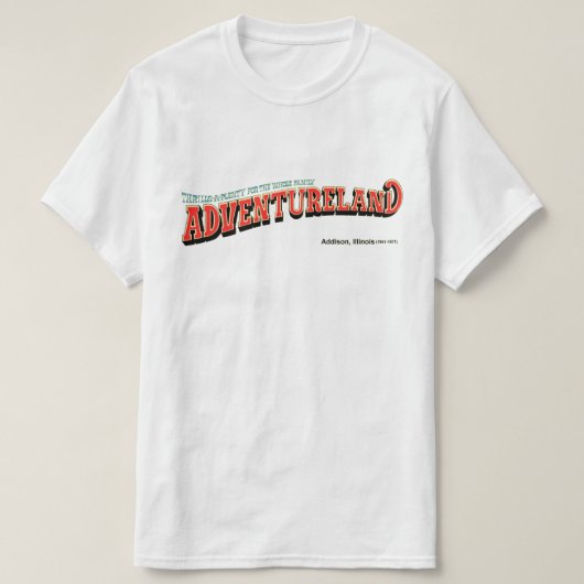 Adventuiers Amusement Park, Addison, Illinois T-shirt (Design voorkant)