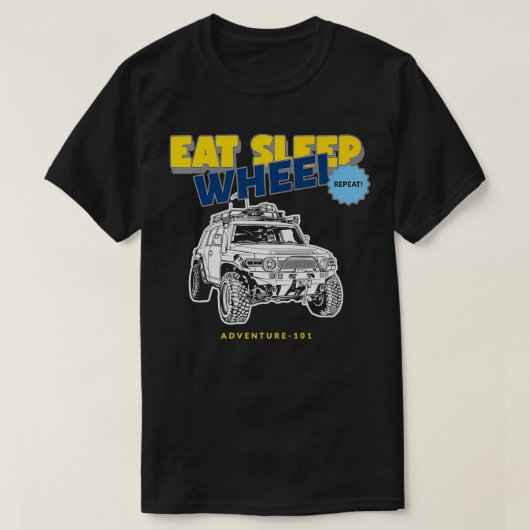 Adventure 101 EAT-SNELWIEL REPEAT FJ Cruiser cl T-shirt (Design voorkant)