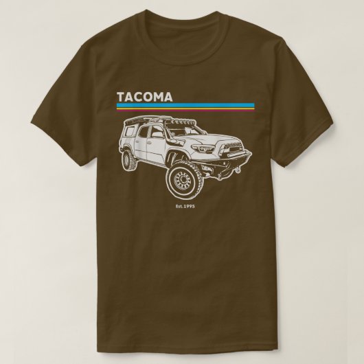 Adventure 101 Retro Tacoma T-shirt (Design voorkant)