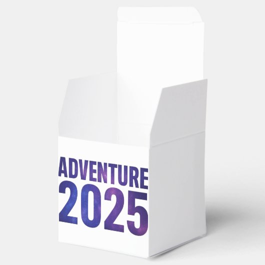 Adventure 2025 Galaxy Typography Design Bedankdoosjes (Geopend)