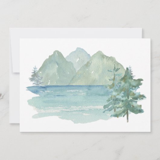 Adventure 50th Birthday Photo Rustic Mountain Kaart (Achterkant)