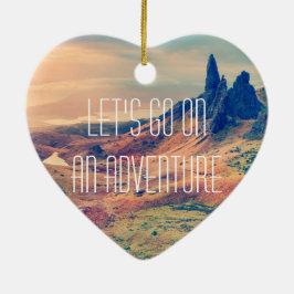 Adventure-afdrukken Keramisch Ornament