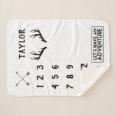 Adventure Alter Milestone Sherpa Blanket | Maandel Deken (Voorkant (horizontaal))