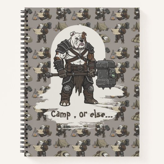 adventure American Bulldog gladiator dog T-Shirt Notitieboek (Voorkant)