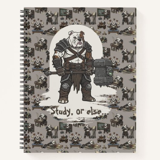 adventure American Bulldog gladiator dog T-Shirt Notitieboek (Voorkant)