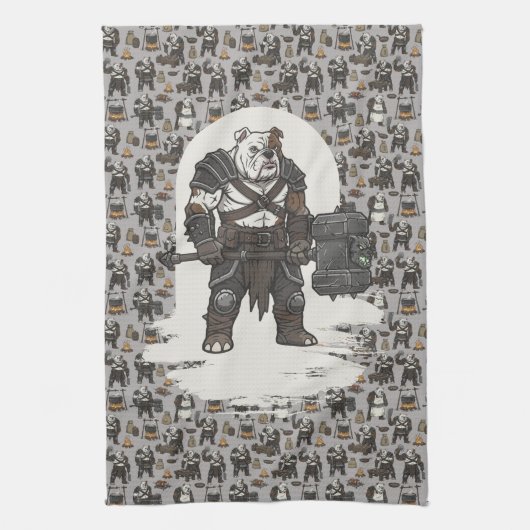 adventure American Bulldog gladiator dog Theedoek (Verticaal)