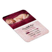 Adventure Arrow Baby Meisje Geboorte Aankondiging  Magneet (Rechterzijde)