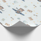 Adventure Aviation Beer Blue Plane Cadeaupapier (Hoek)