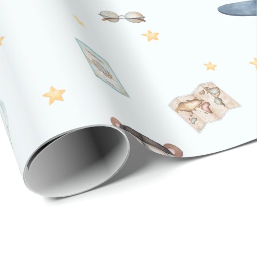 Adventure Aviation Beer Blue Plane Cadeaupapier (Rol Hoek)