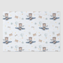 Adventure Aviation Beer Blue Plane Decoupage