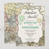 Adventure Awacht op de wereld met de aftredingpart Kaart (Voorkant / Achterkant)