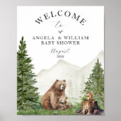 Adventure Await Genderneutraal Baby shower Welkom Poster (Voorkant)