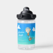 Adventure Await Hot Air Balloon Monkey Waterfles (Achterkant)