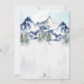 Adventure Await Mountain Forest Baby shower Kaart (Achterkant)