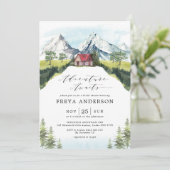 Adventure Await Mountain Forest Vrijgezellenfeest Kaart (Staand voorkant)