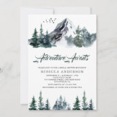 Adventure Await Mountain Forest Vrijgezellenfeest Kaart (Voorkant)