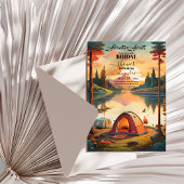 Adventure Await Mountain Forest Vrijgezellenfeest Kaart