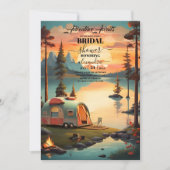 Adventure Await Mountain Forest Vrijgezellenfeest Kaart (Voorkant)