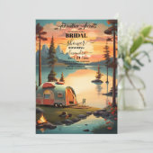 Adventure Await Mountain Forest Vrijgezellenfeest Kaart (Staand voorkant)