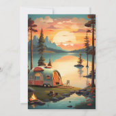 Adventure Await Mountain Forest Vrijgezellenfeest Kaart (Achterkant)