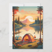 Adventure Await Mountain Forest Vrijgezellenfeest Kaart (Achterkant)