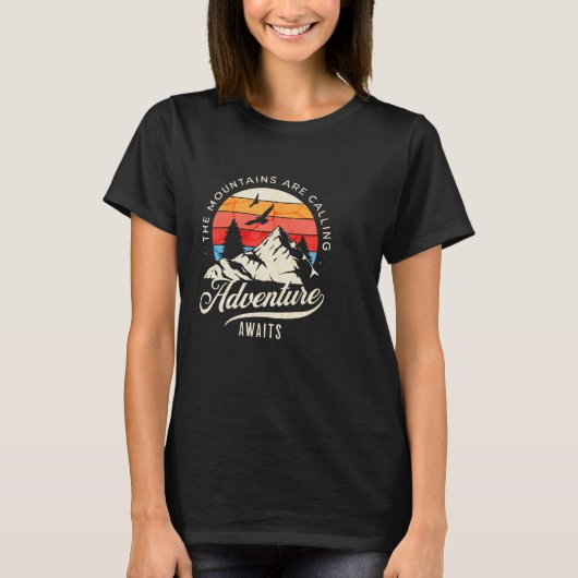 Adventure Await Wilderness Camping T-shirt (Voorkant)