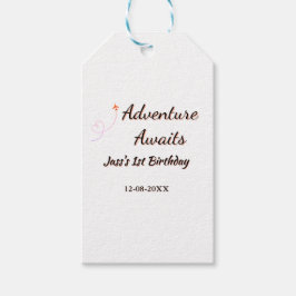 Adventure awaits 1st birthday name date planeretro cadeaulabel