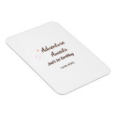 Adventure awaits 1st birthday name date planeretro magneet (Rechterzijde)