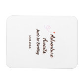 Adventure awaits 1st birthday name date planeretro magneet (Horizontaal)