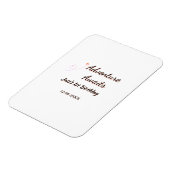 Adventure awaits 1st birthday name date planeretro magneet (Linkerzijde)