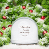 Adventure awaits 1st birthday name date planeretro sneeuwbol (Kerstmis)