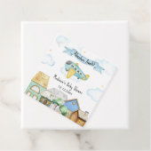 Adventure Awaits Aviator Airplane Baby Shower  Bedankjes Labels (In situ)