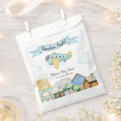 Adventure Awaits Aviator Airplane Baby Shower  Bedankzakje (Geknipt)