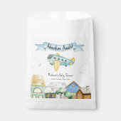 Adventure Awaits Aviator Airplane Baby Shower  Bedankzakje (Voorkant)