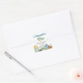 Adventure Awaits Aviator Airplane Baby Shower  Vierkante Sticker (Envelop)
