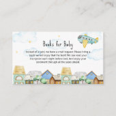 Adventure Awaits Aviator Books For Baby Shower Informatiekaartje (Voorkant)