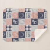 Adventure Awaits Baby Girl Minky Blanket Sherpa Deken (Voorkant (horizontaal))