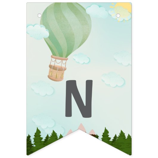 Adventure Awaits Baby shower|Aangepaste naam en da Vlaggetjes (Tweede vlag)