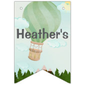 Adventure Awaits Baby shower|Aangepaste naam en da Vlaggetjes (Eerste vlag)