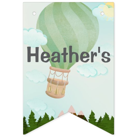 Adventure Awaits Baby shower|Aangepaste naam en da Vlaggetjes (Eerste vlag)