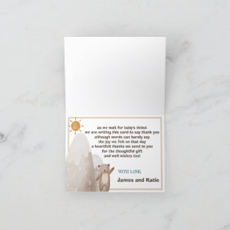 Adventure Awaits Baby shower Gevouwen Hartelijk da Bedankkaart