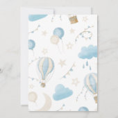 Adventure Awaits Baby shower Invitation for BOY Kaart (Achterkant)